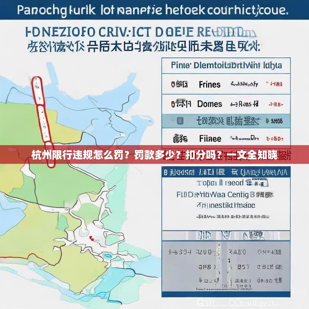 杭州限行违规怎么罚？罚款多少？扣分吗？一文全知晓