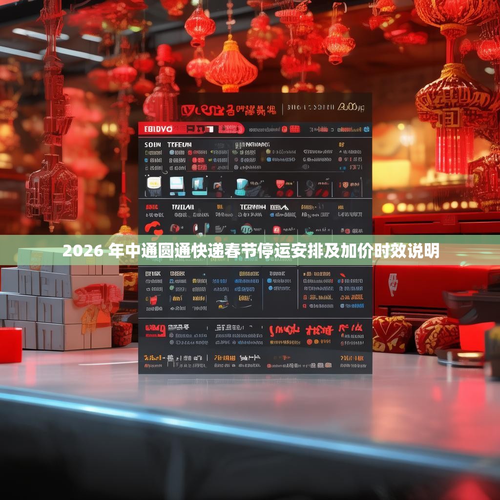 2026 年中通圆通快递春节停运安排及加价时效说明