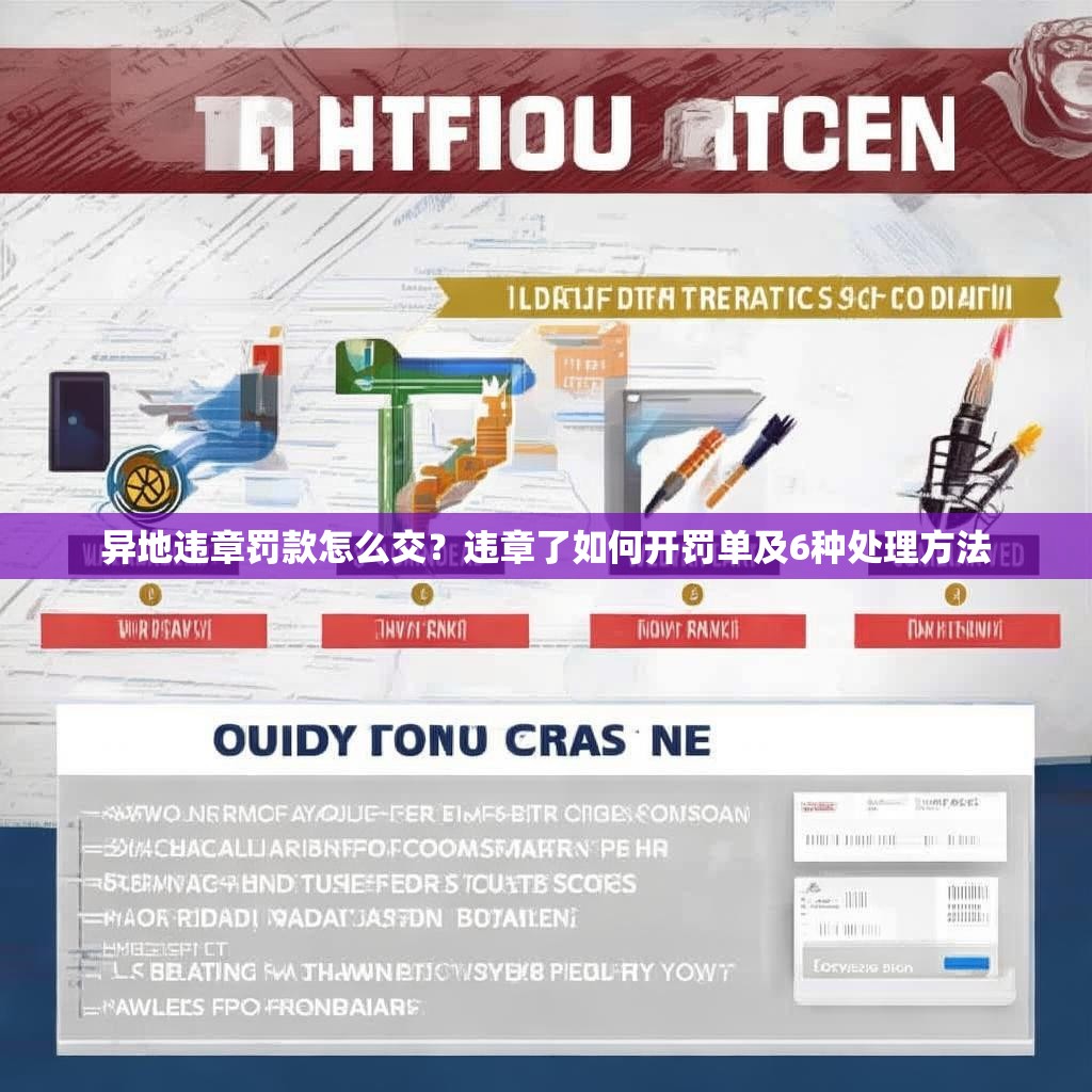 异地违章罚款怎么交？违章了如何开罚单及6种处理方法