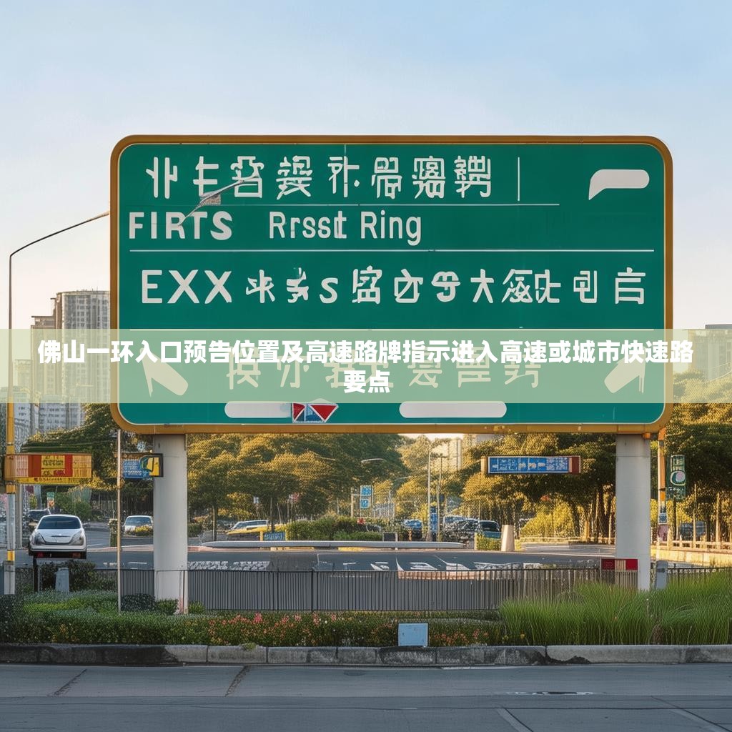 佛山一环入口预告位置及高速路牌指示进入高速或城市快速路要点
