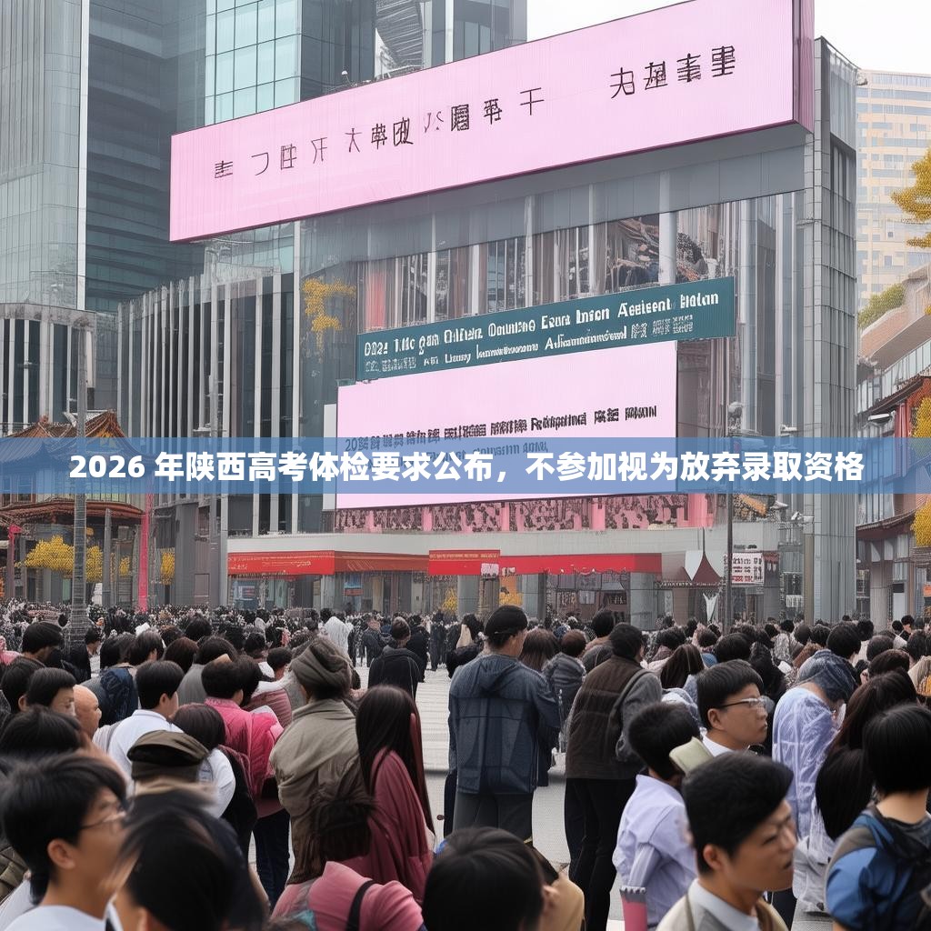 2026 年陕西高考体检要求公布，不参加视为放弃录取资格