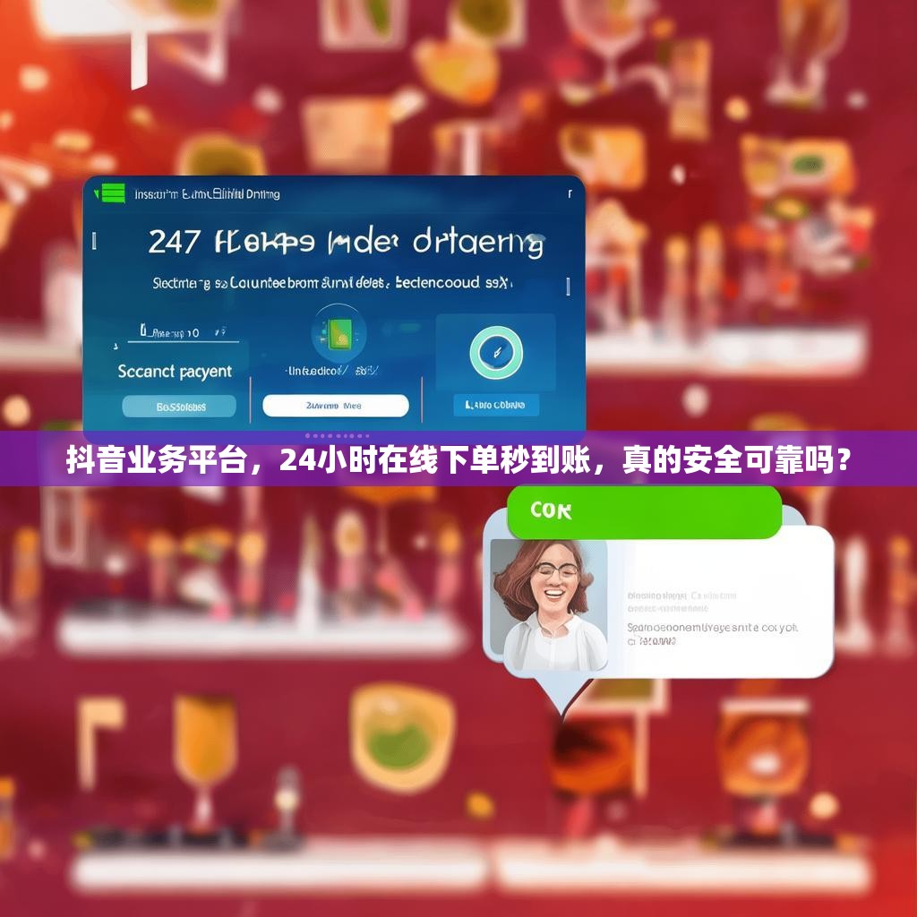 抖音业务平台，24小时在线下单秒到账，真的安全可靠吗？