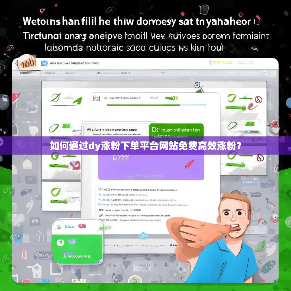 如何通过dy涨粉下单平台网站免费高效涨粉？