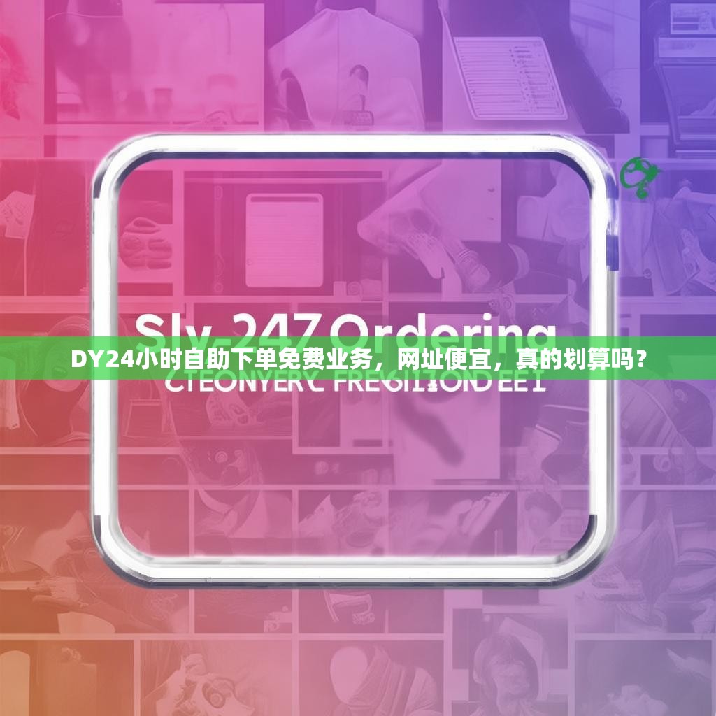 DY24小时自助下单免费业务，网址便宜，真的划算吗？