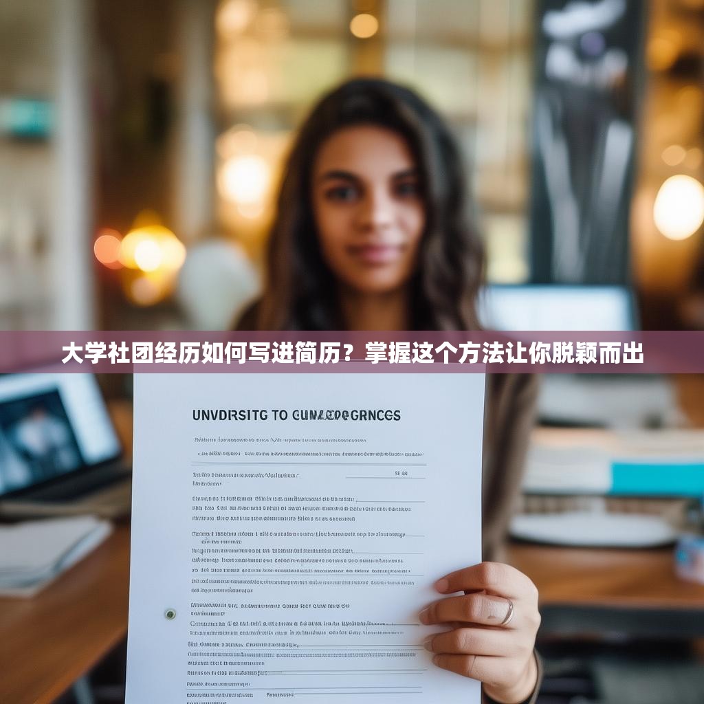 大学社团经历如何写进简历?掌握这个方法让你脱颖而出