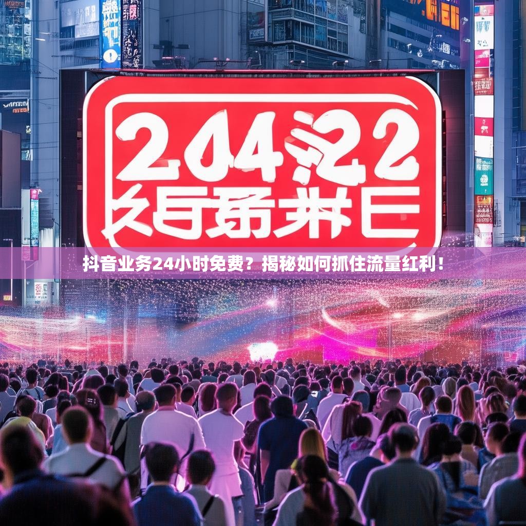 抖音业务24小时免费？揭秘如何抓住流量红利！