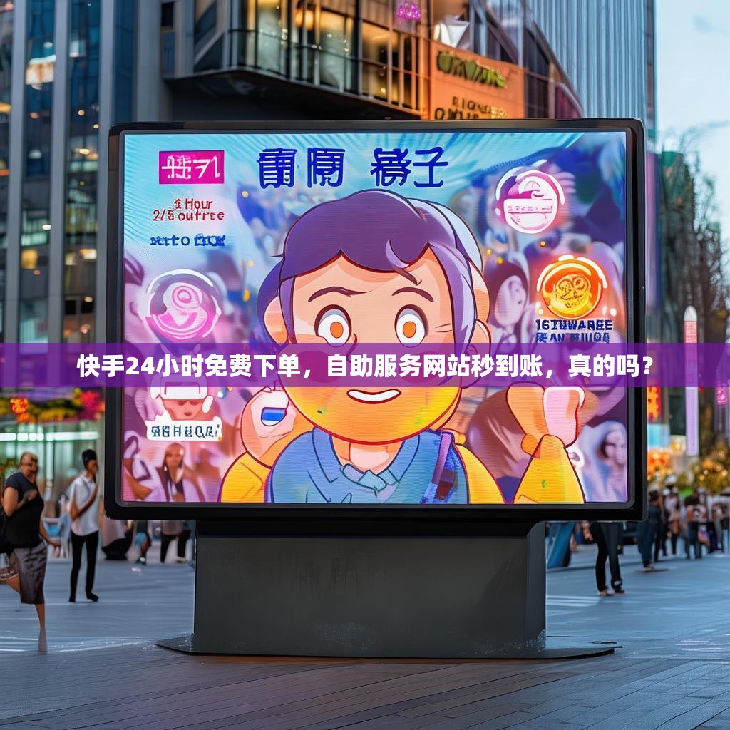 快手24小时免费下单,自助服务网站秒到账,真的吗?