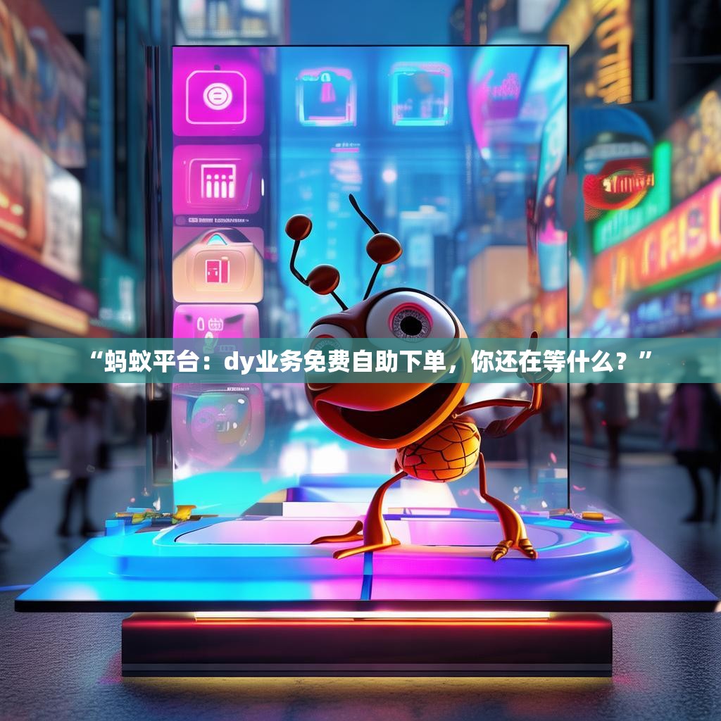 “蚂蚁平台：dy业务免费自助下单，你还在等什么？”
