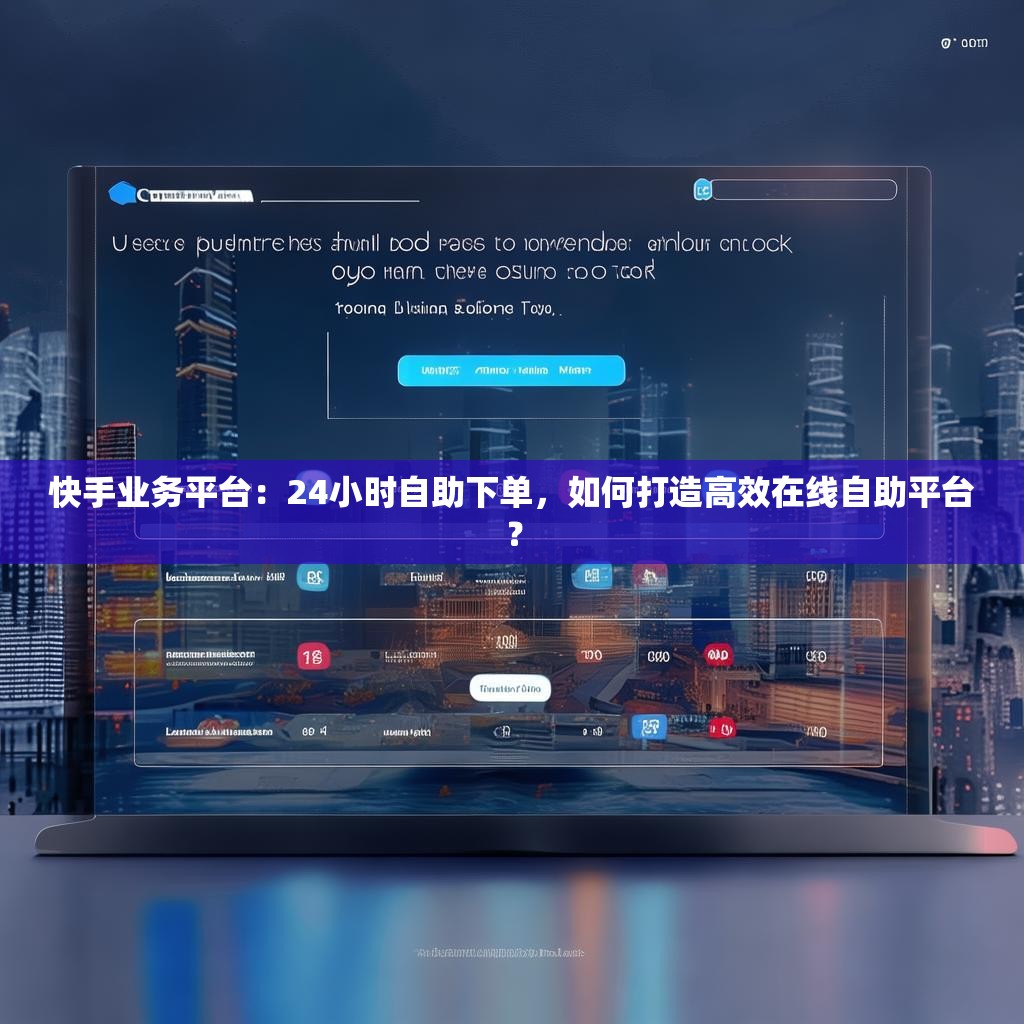快手业务平台：24小时自助下单，如何打造高效在线自助平台？