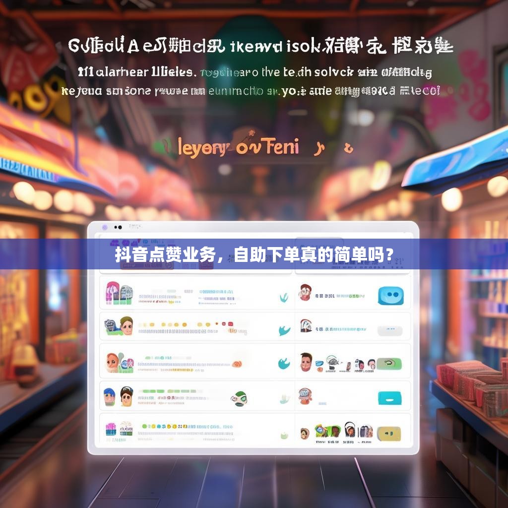 抖音点赞业务，自助下单真的简单吗？