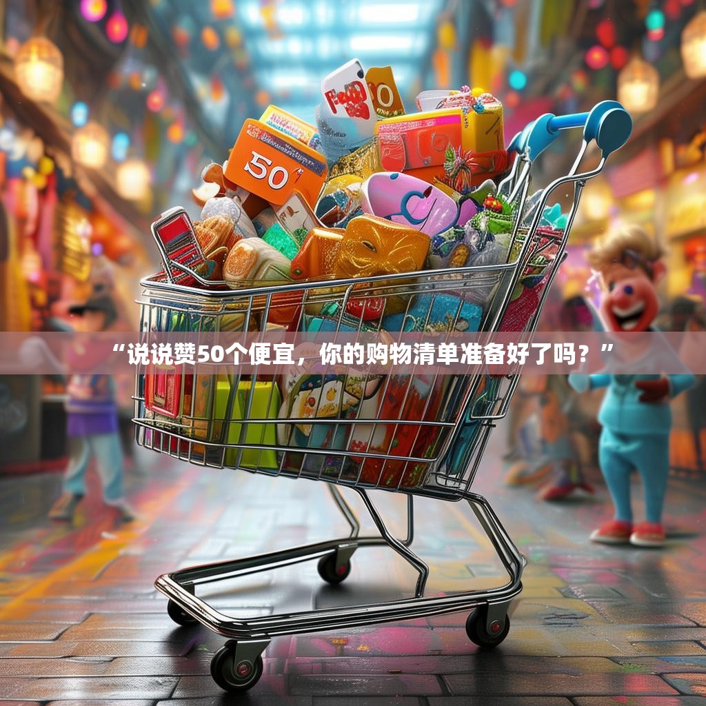 “说说赞50个便宜,你的购物清单准备好了吗?”