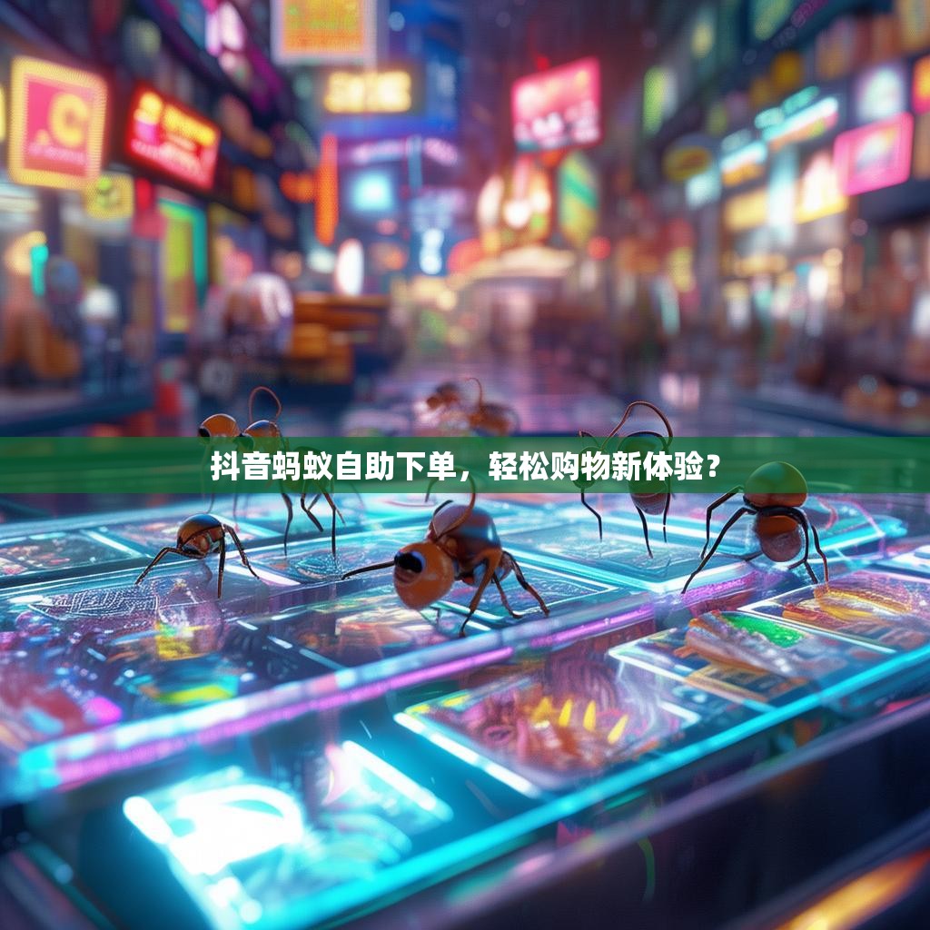 抖音蚂蚁自助下单，轻松购物新体验？