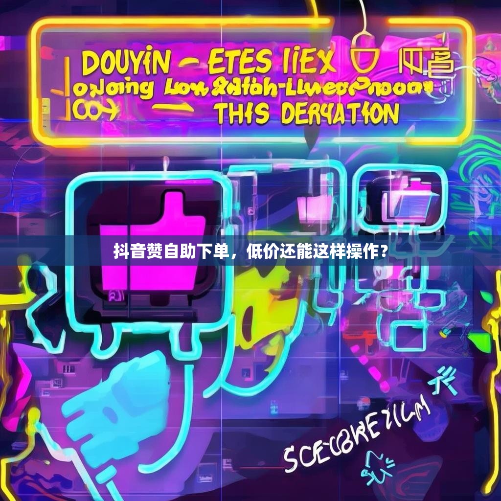 抖音赞自助下单，低价还能这样操作？