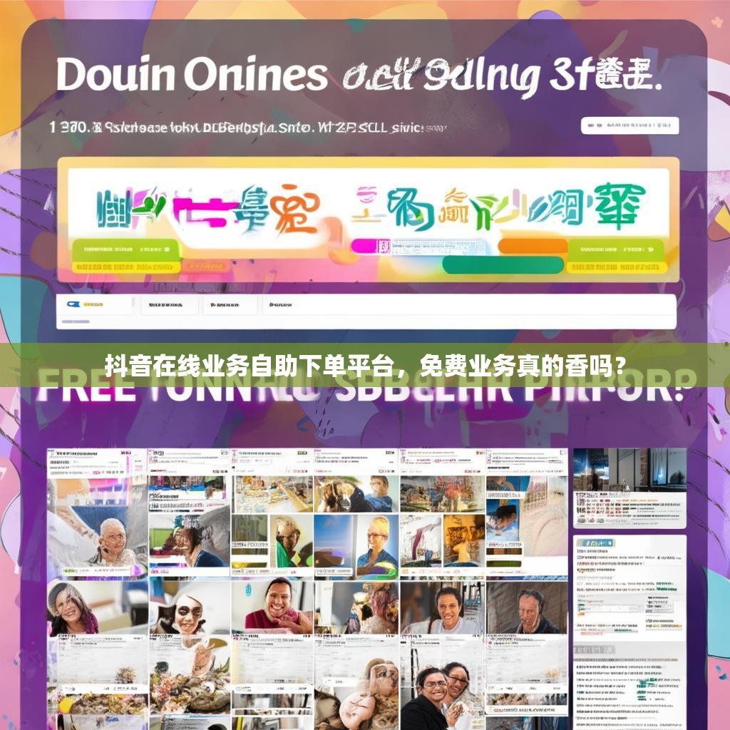 抖音在线业务自助下单平台，免费业务真的香吗？