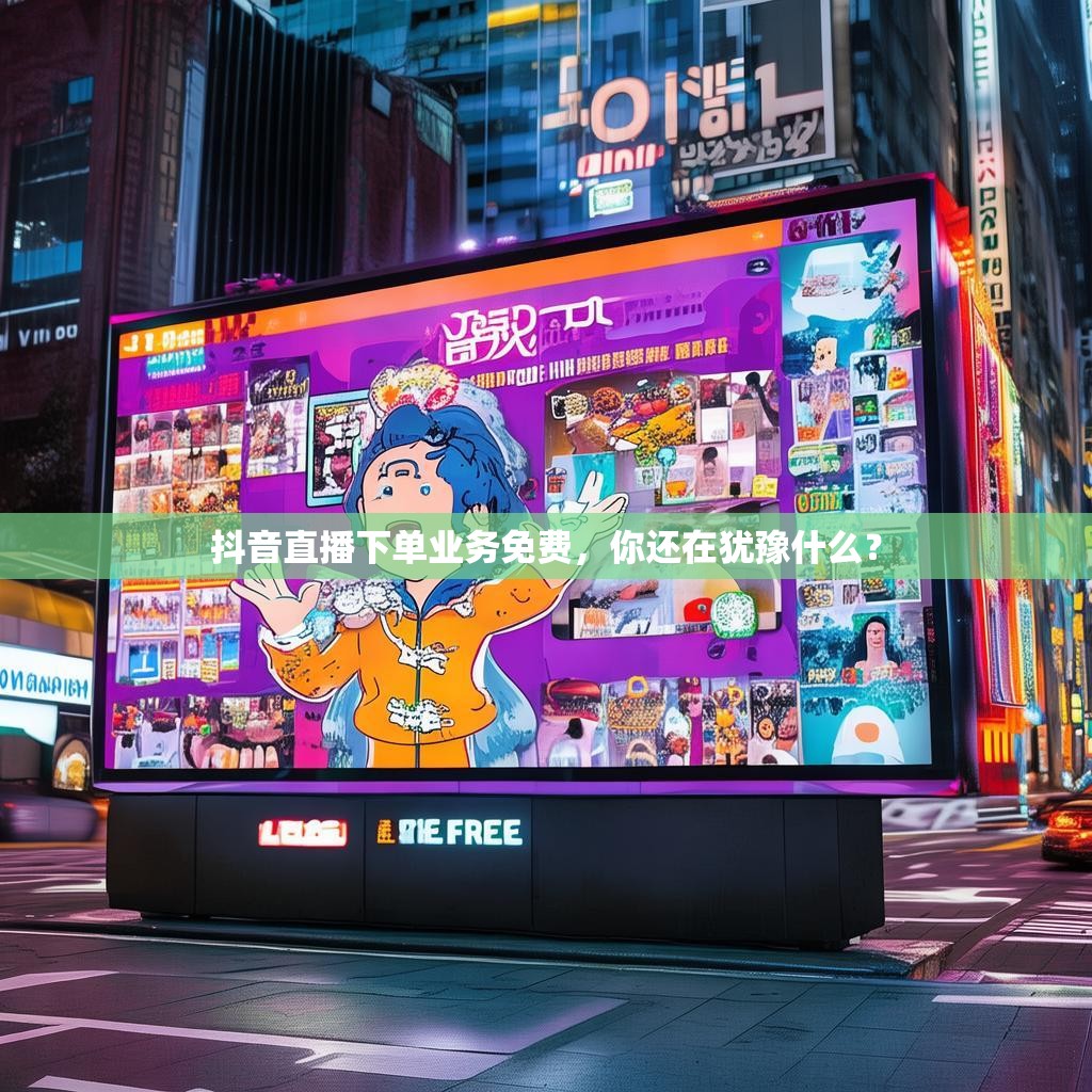 抖音直播下单业务免费，你还在犹豫什么？