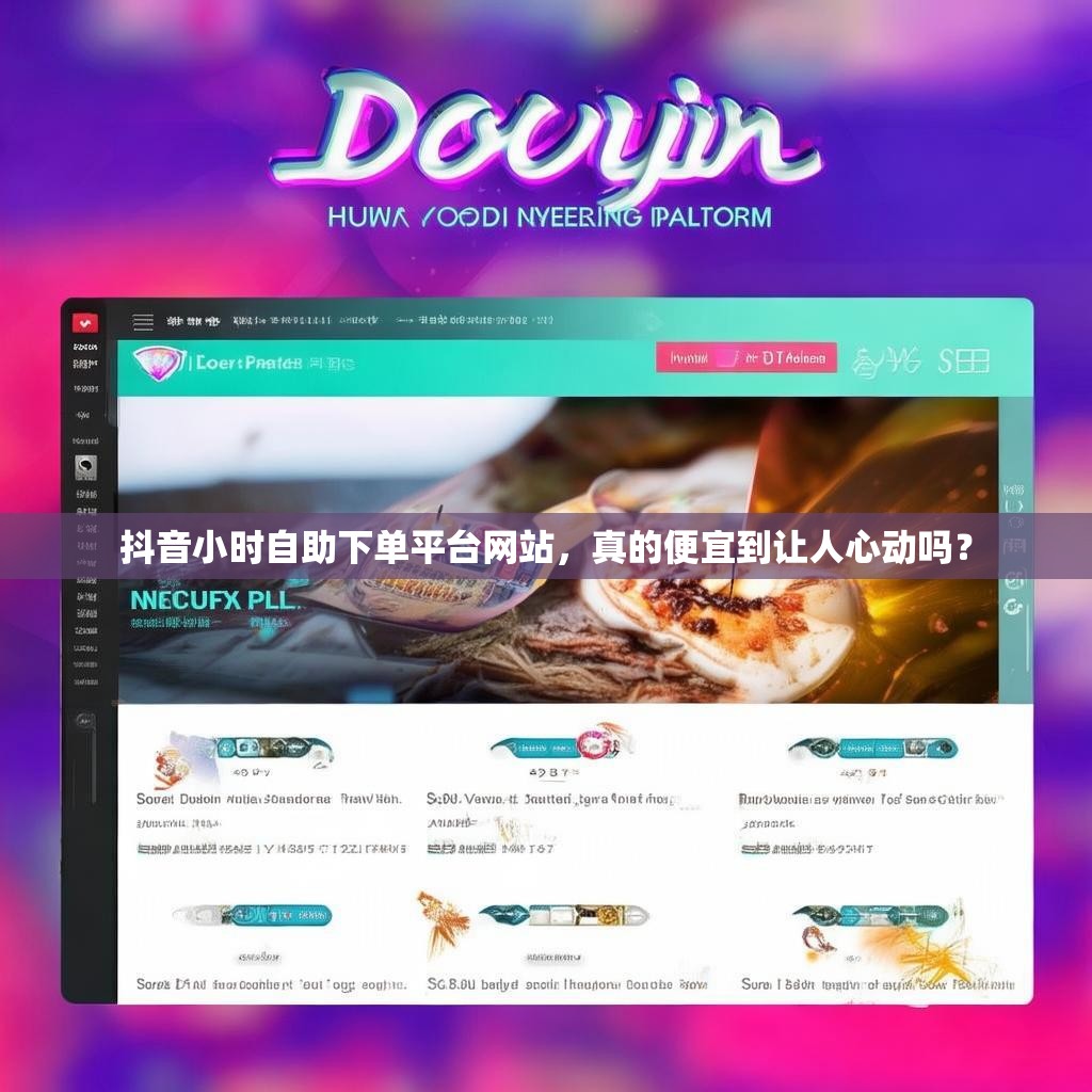 抖音小时自助下单平台网站，真的便宜到让人心动吗？