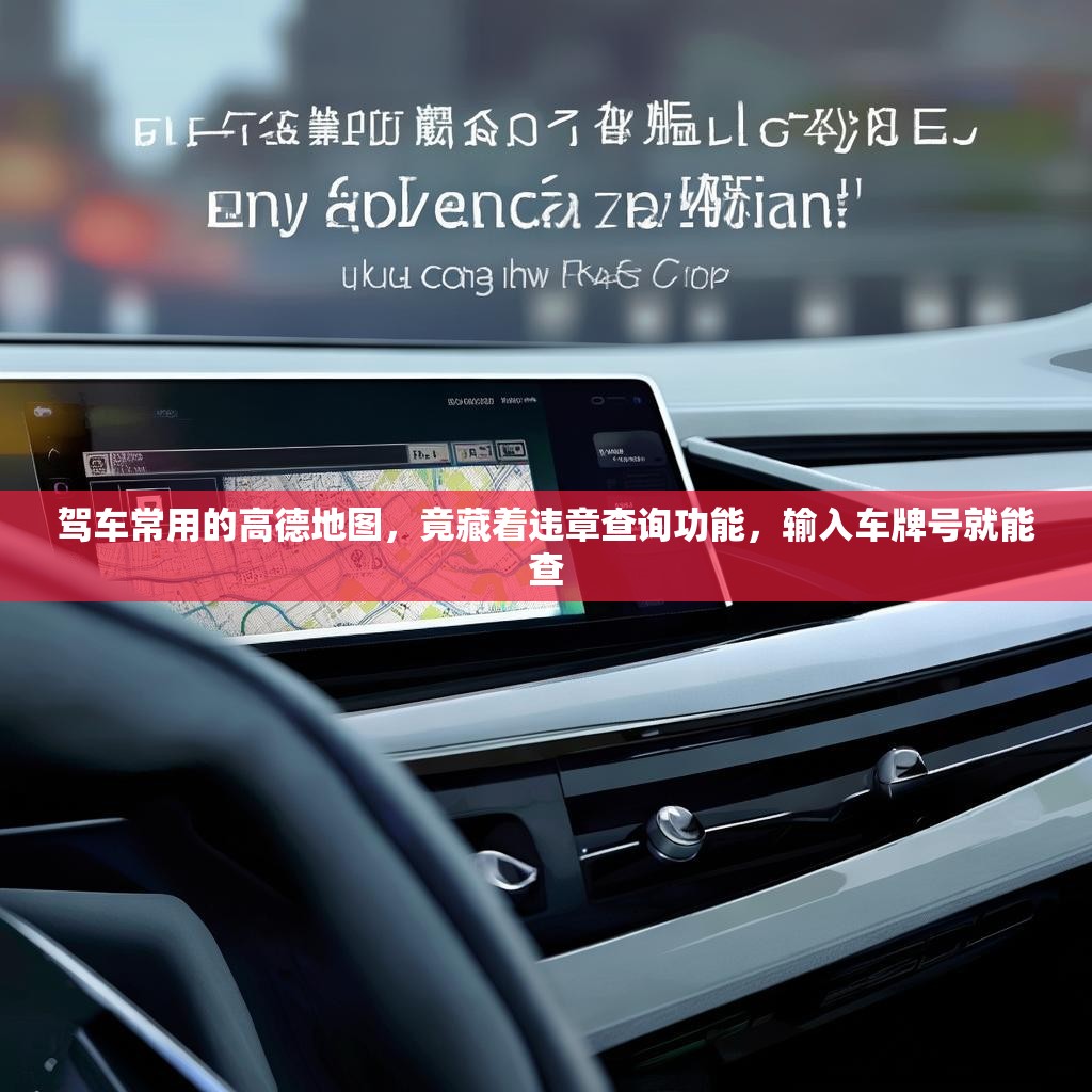 驾车常用的高德地图，竟藏着违章查询功能，输入车牌号就能查