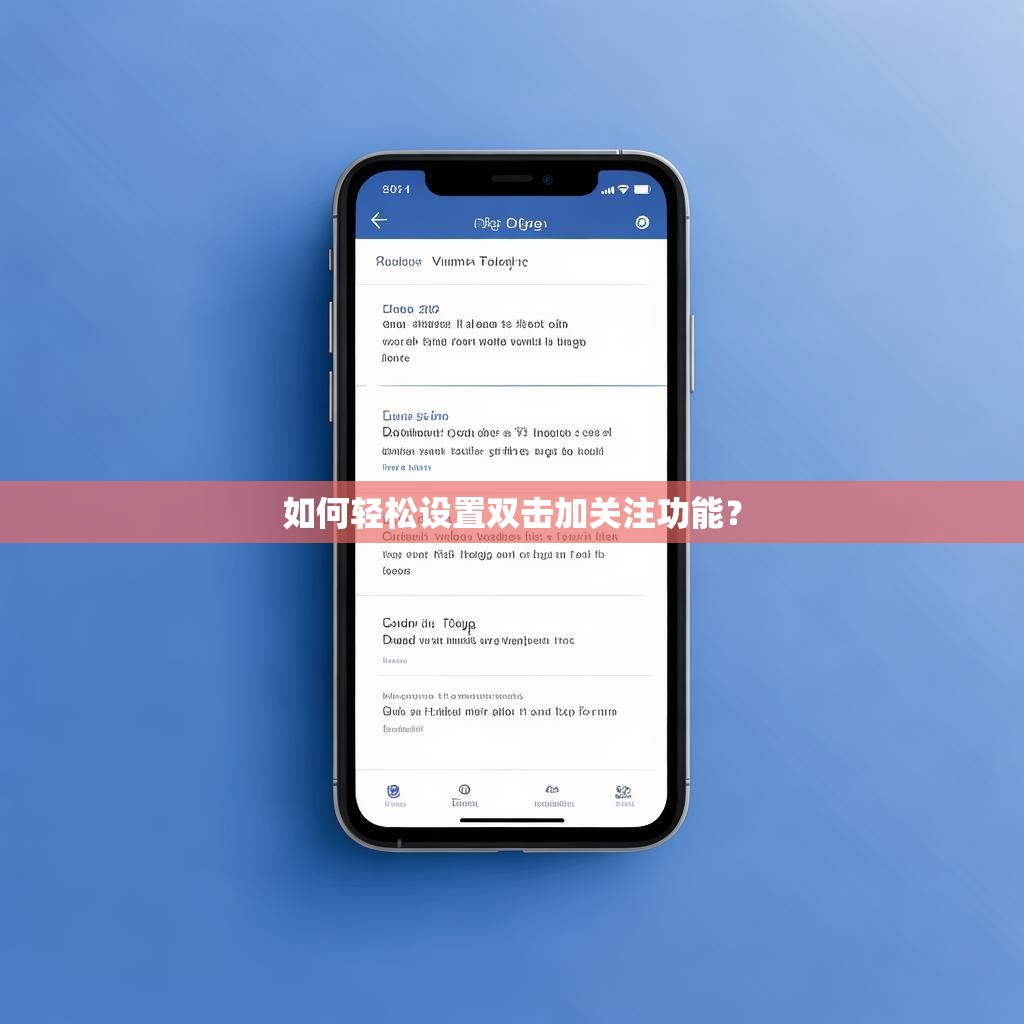 如何轻松设置双击加关注功能？