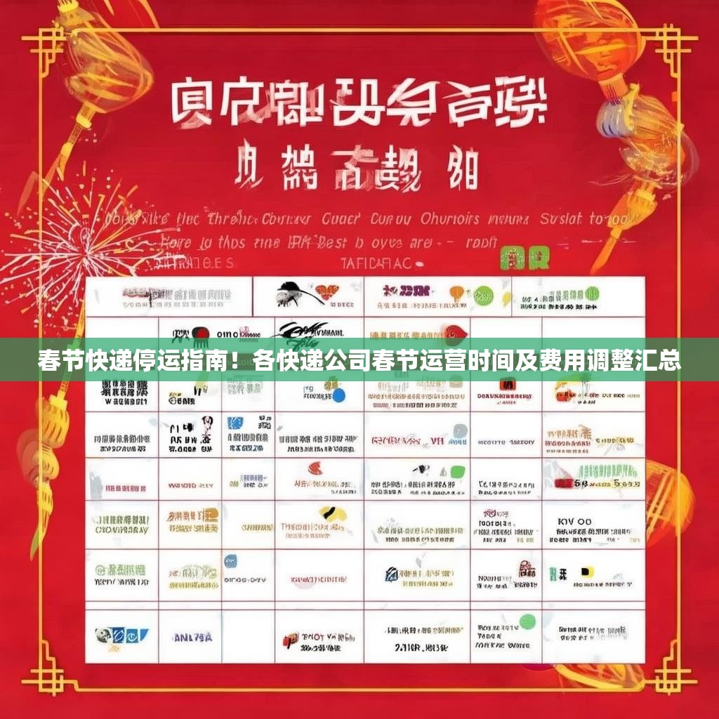 春节快递停运指南!各快递公司春节运营时间及费用调整汇总