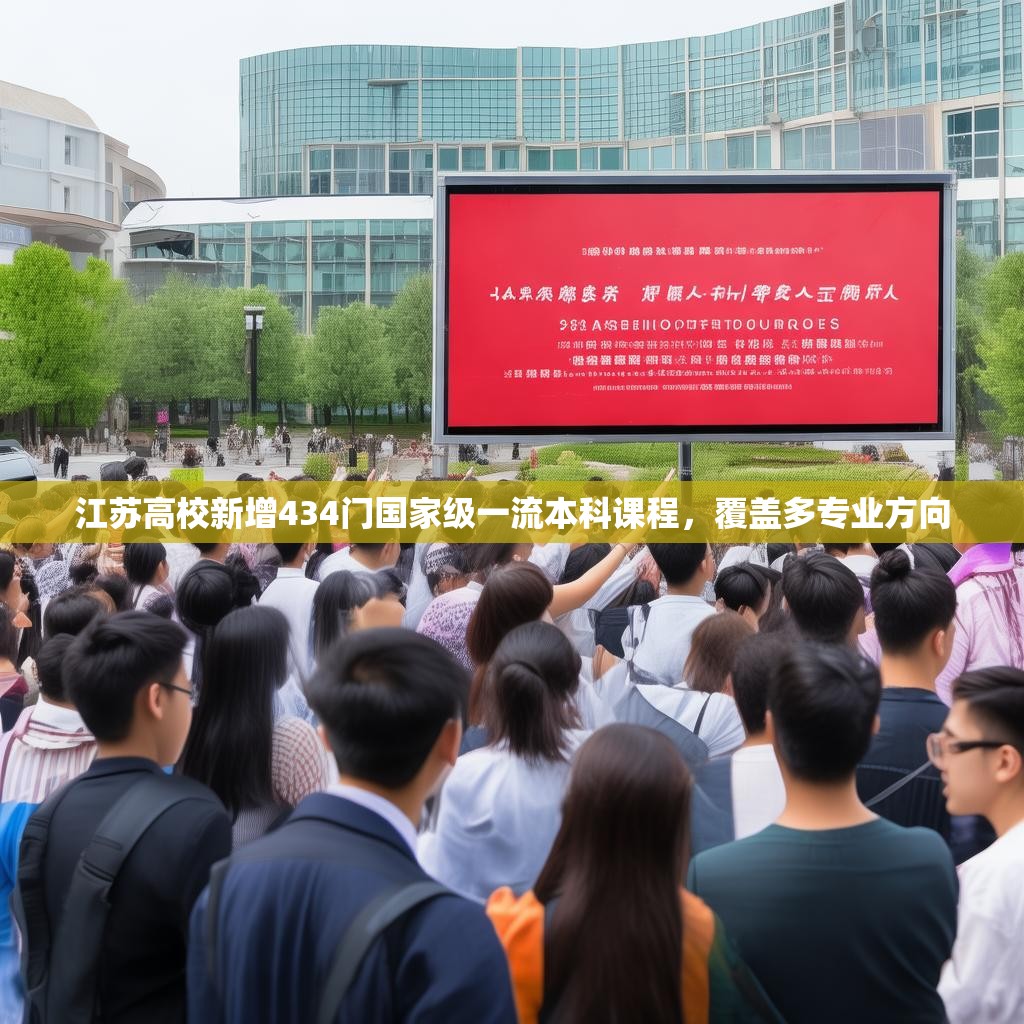 江苏高校新增434门国家级一流本科课程，覆盖多专业方向