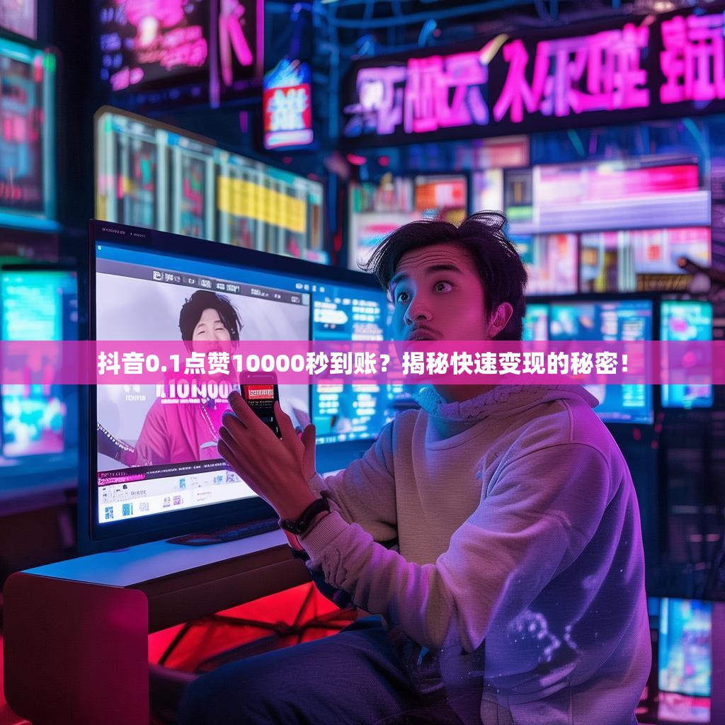 抖音0.1点赞10000秒到账？揭秘快速变现的秘密！