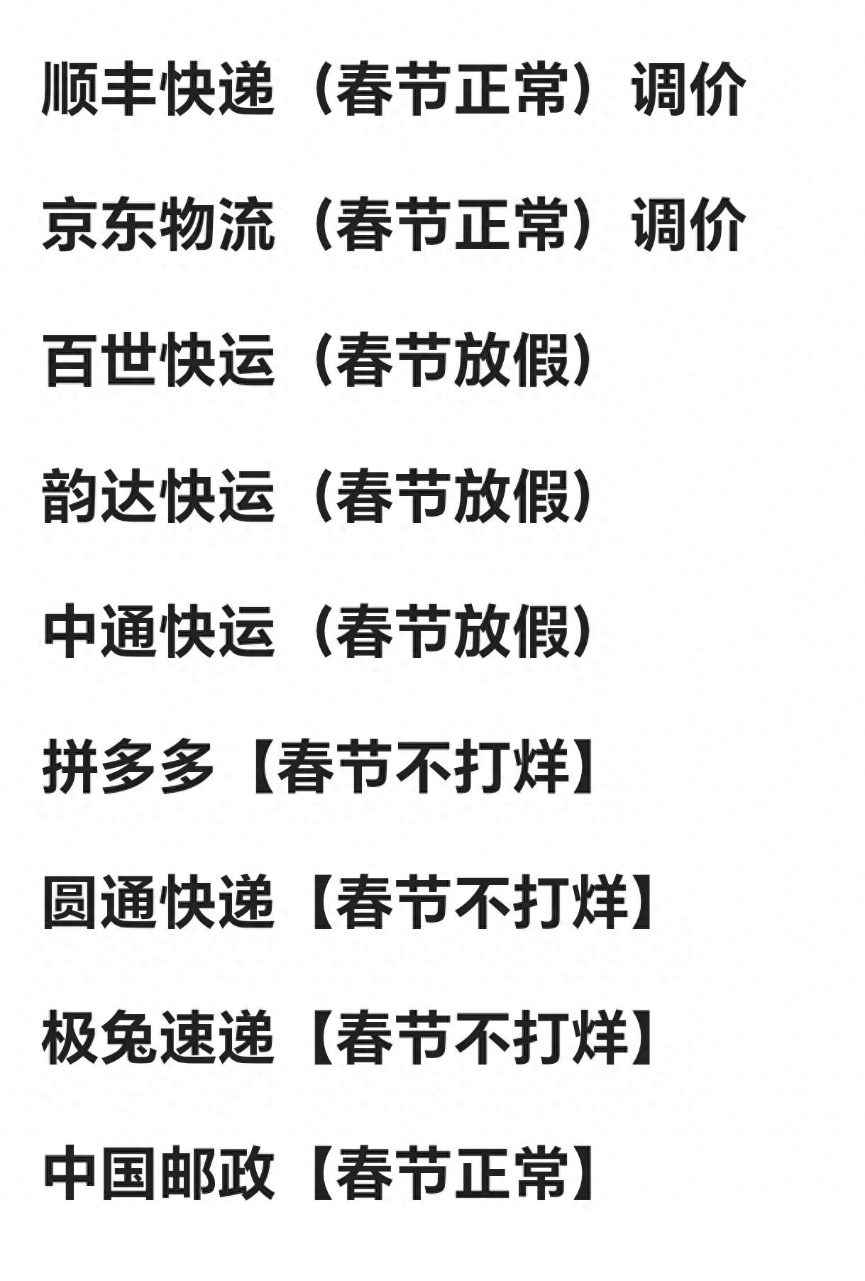 2026 春节快递停运消息真假难辨，快递公司安排已出