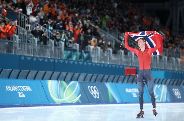 冬奥会男子5000米决赛,挪威名将破奥运纪录强势夺金